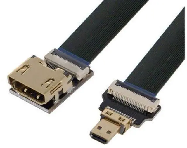 Main image of CYFPV Micro HDMI to HDMI Female Extension FPC Flat Cable 1080P for FPV HDTV Multicopter Aerial Photography 0.5M
