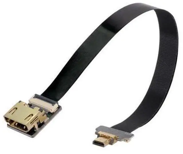 Alt view image 7 of 7 - CYFPV Micro HDMI to HDMI Female Extension FPC Flat Cable 1080P for FPV HDTV Multicopter Aerial Photography 0.5M