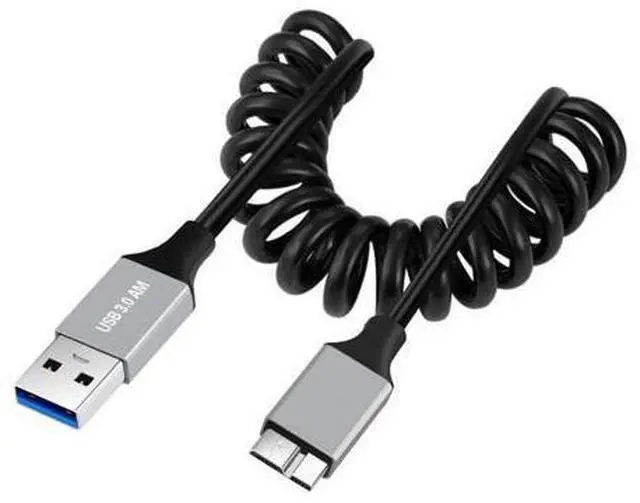 Main image of USB 3.0 Coiled Cable,USB 3.0 Male to Micro USB 3.0 Male High Speed Data Transfer Charging Cable 3.28FT for Phone/Laptop/USB Flash Drive