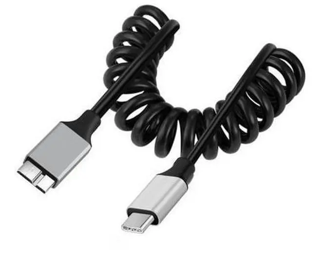Main image of USB 3.0 Coiled Cable,Micro USB 3.0 Male to USB C Male High Speed Data Transfer Charging Cable 3.28FT for Phone/Laptop/USB Flash Drive