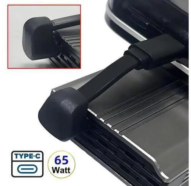 Alt view image 3 of 7 - 2.5 Inch USB C Short Flat Cable,USB 2.0 Type C Male to Female 180 Degree Angled PD 65W Fast Charge Data Extension Cable 64MM
