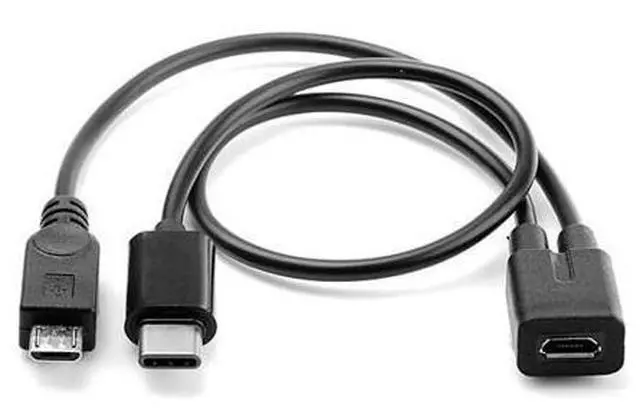 Main image of Micro USB Y Splitter Cable,Micro USB 1 to 2 USB C/Micro USB Charging Extension Cable Supports Charging Two Devices at The Same Time