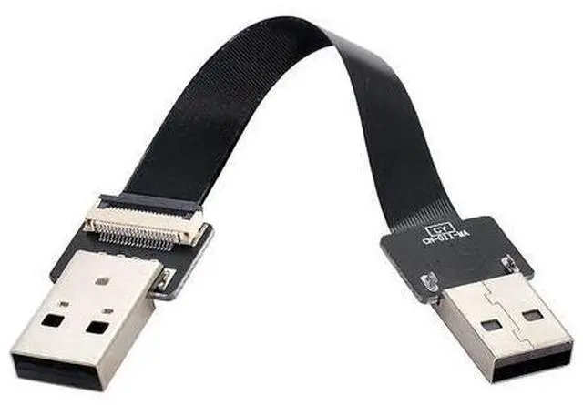 Alt view image 4 of 7 - USB 2.0 Flat Cable USB 2.0 Male to Male Data Transfer Charging Ribbon Flex Extension Cable Adapter 1.0M