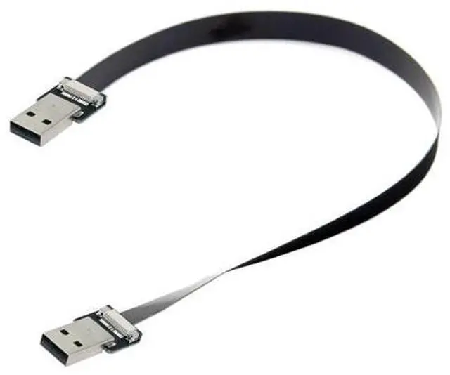 Alt view image 5 of 7 - USB 2.0 Flat Cable USB 2.0 Male to Male Data Transfer Charging Ribbon Flex Extension Cable Adapter 1.0M