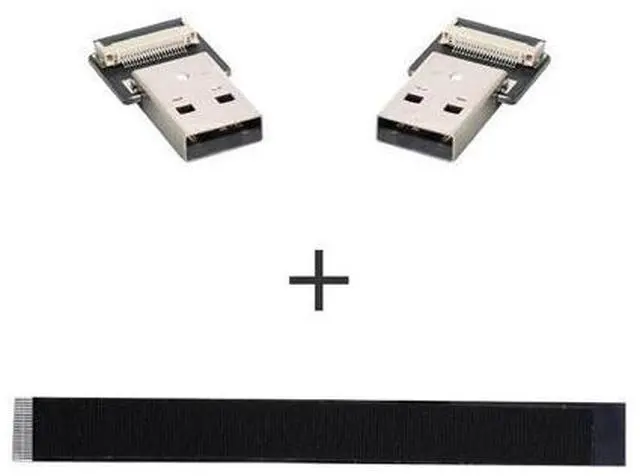 Alt view image 7 of 7 - USB 2.0 Flat Cable USB 2.0 Male to Male Data Transfer Charging Ribbon Flex Extension Cable Adapter 1.0M