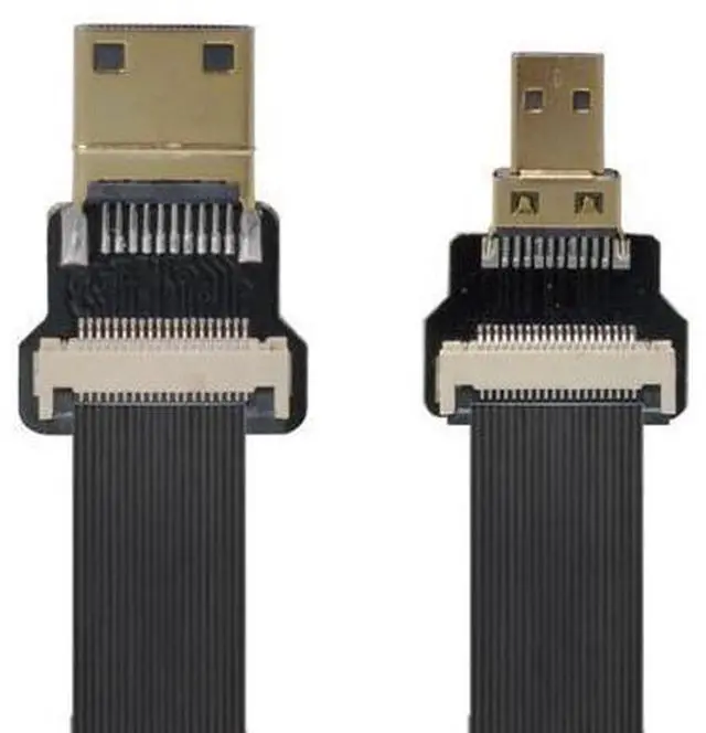 Alt view image 6 of 6 - CYFPV Micro HDMI to Mini HDMI Extension FPC Flat Cable 1080P for FPV HDTV Multicopter Aerial Photography 0.5M