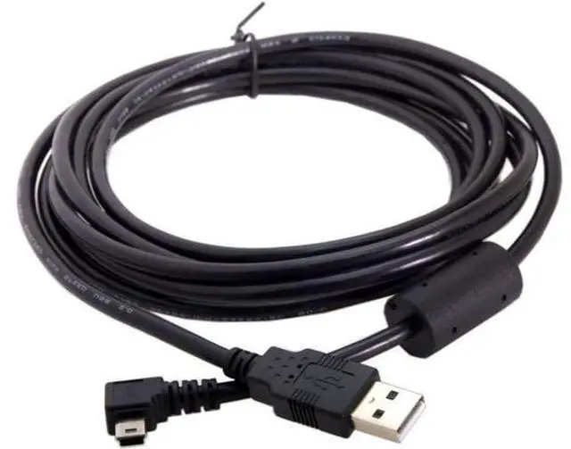 Alt view image 4 of 7 - Mini USB Cable USB 2.0 Male to Mini USB 5 Pin Male 90 Degree Left Angled Charging Data Transfer Extension Cable 3.0M