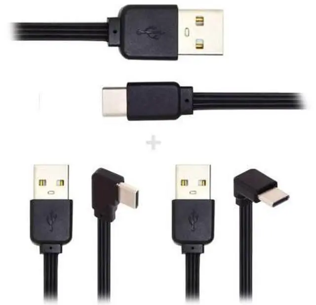Alt view image 3 of 6 - 3 Pack USB-C Cable Set, USB 2.0 Type A Male to USB C Male, 4 Wires, 5V 2A, 13cm