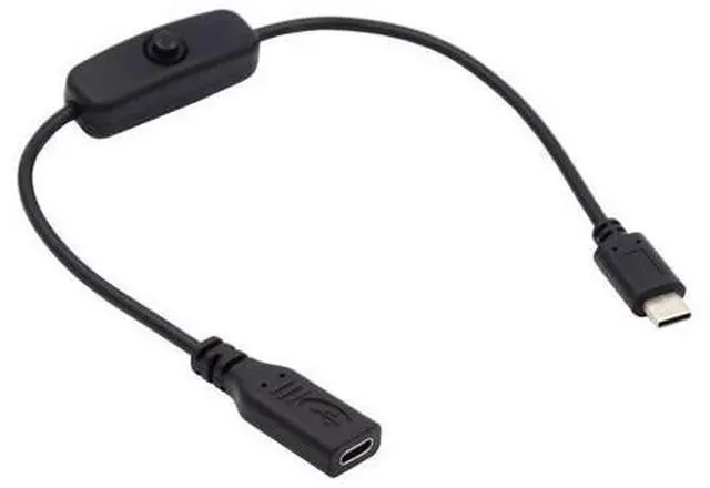 Main image of USB-C Cable with On Off Power Switch Button USB Type C Male to Female for Laptop Keyboard Raspberry Pi 4B
