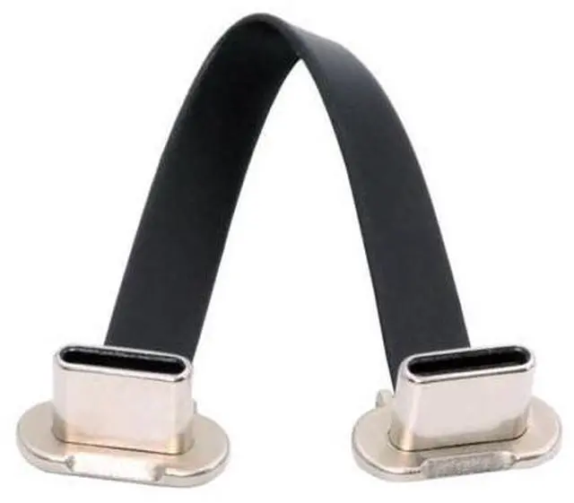 Alt view image 6 of 7 - USB C Short Flat Cable USB 2.0 Type C Dual 90 Degree Angled PD 65W Fast Charge Data Extension 75MM Cable