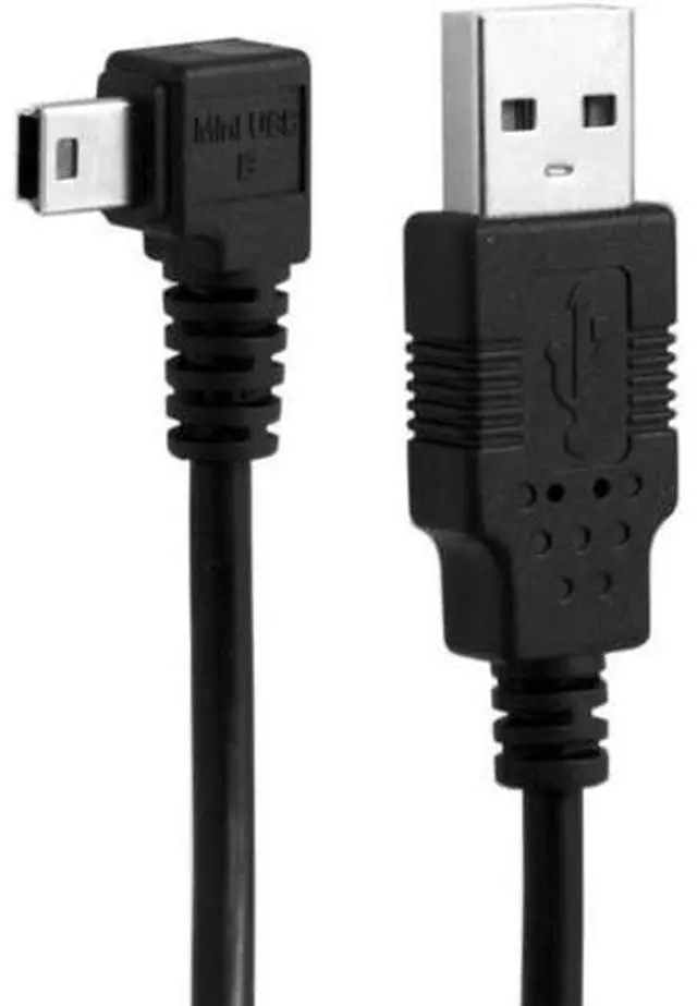 Alt view image 6 of 7 - Mini USB Cable USB 2.0 Male to Mini USB 5 Pin Male 90 Degree Left Angled Charging Data Transfer Extension Cable 3.0M