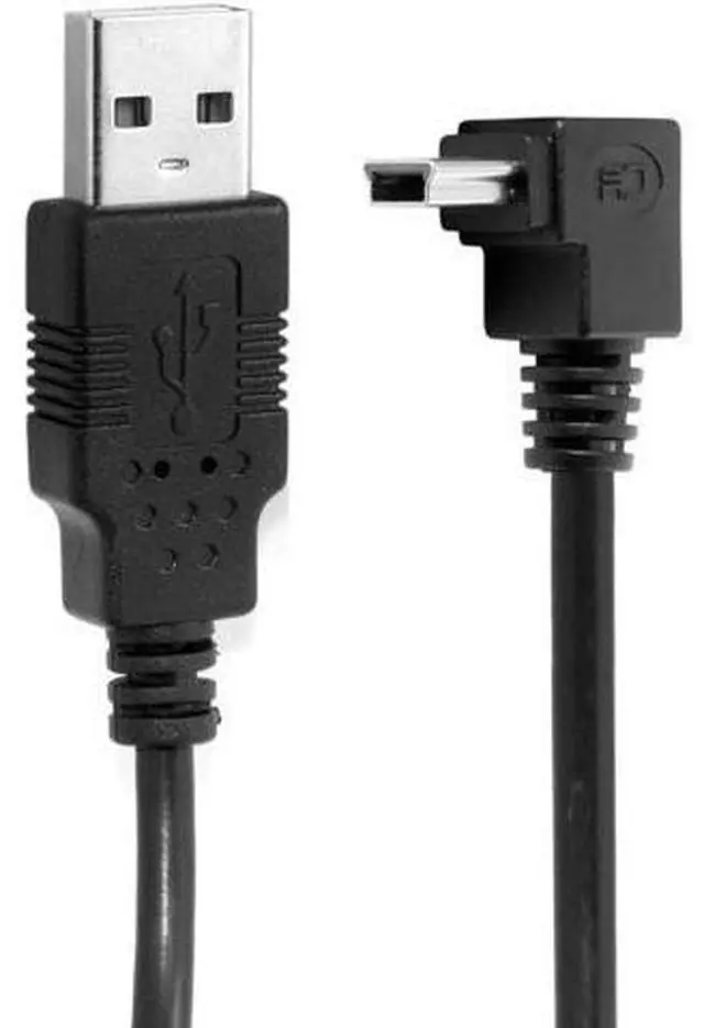 Main image of Down Angled 90 Degree Mini USB 2.0 B Type 5Pin Male to USB Male Data Cable 0.5m