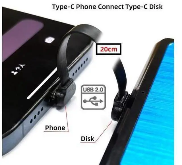 Alt view image 4 of 7 - USB C Short Flat Cable USB 2.0 Type C Dual 90 Degree Angled PD 65W Fast Charge Data Extension Cable 200MM