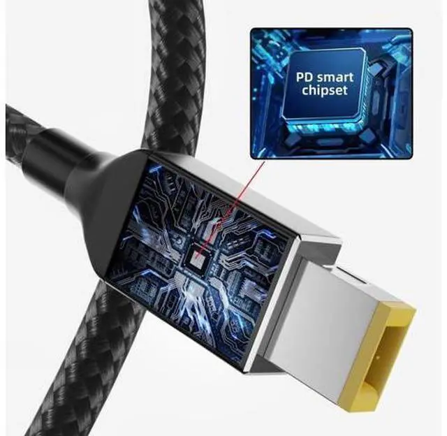 Alt view image 7 of 7 - USB C 135W Charge Cable Thinkpad X1 to USB C 20V 6.25A Power PD Charge Cable
