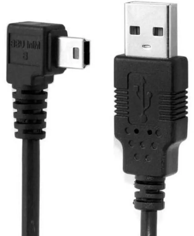 Alt view image 5 of 7 - Mini USB Cable USB 2.0 Male to Mini USB 5 Pin Male 90 Degree Right Angled Charging Data Transfer Extension Cable 5.0M
