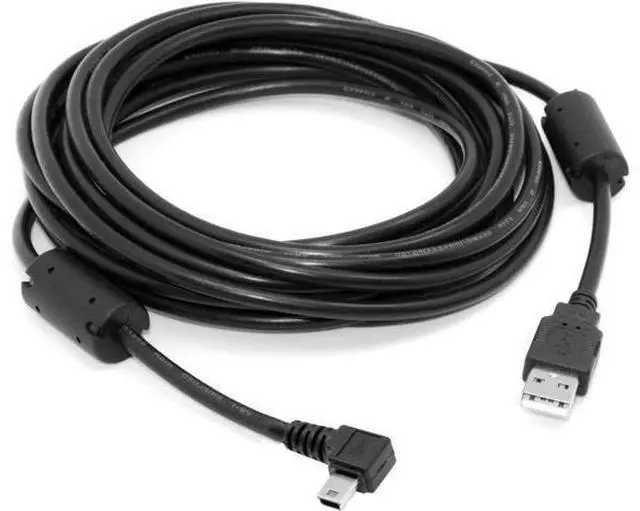 Alt view image 4 of 7 - Mini USB Cable USB 2.0 Male to Mini USB 5 Pin Male 90 Degree Right Angled Charging Data Transfer Extension Cable 5.0M
