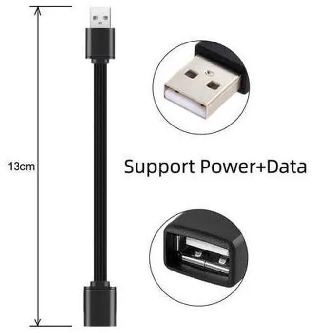 Alt view image 6 of 7 - USB 2.0 Cable USB 2.0 Type A to Type A B Extension Data Flat Slim Cable for Printer Disk & Phone 13cm 3Pcs/Set