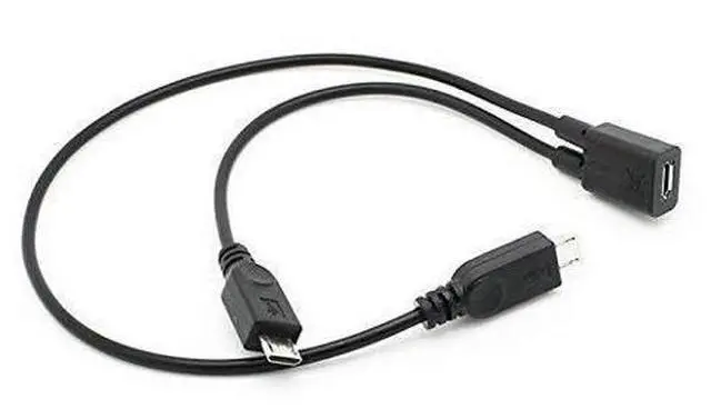 Alt view image 5 of 7 - Micro USB 1 to 2 Y Splitter Cable,Micro USB 1 to 2 Charging Extension Cable Supports Charging Two Devices at The Same Time