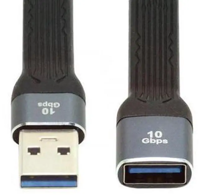 Main image of USB 3.0 Short Cable,USB 3.1 3.0 Type A Male to Female Extension Flat Slim FPC Data Cable 13cm 10Gbps for Laptop & Desktop