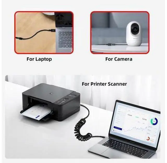 Alt view image 5 of 7 - USB 3.0 Coiled Cable,USB 3.0 Male to Female High Speed Data Transfer Charging Cable 3.28FT for Phone/Laptop/USB Flash Drive
