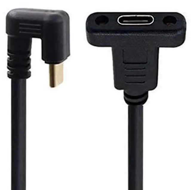 Main image of 180 Degree U Shape Back Angled USB-C USB 3.1 Type C Male to Female Extension Data Cable 30cm