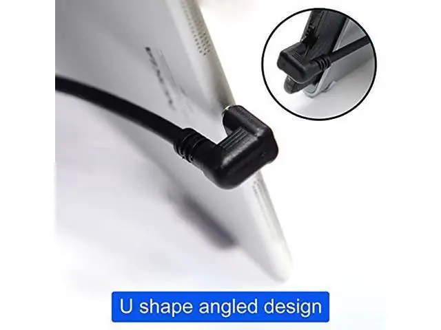 Alt view image 6 of 7 - 180 Degree U Shape Back Angled USB-C USB 3.1 Type C Male to Female Extension Data Cable 30cm