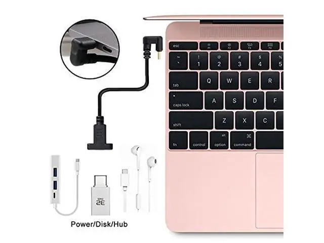 Alt view image 4 of 7 - 180 Degree U Shape Back Angled USB-C USB 3.1 Type C Male to Female Extension Data Cable 30cm