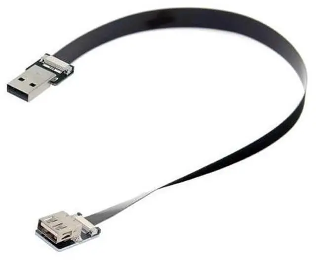 Alt view image 4 of 6 - USB 2.0 Flat Cable USB 2.0 Male to Female Data Transfer Charging Ribbon Flex Extension Cable Adapter 2.0M