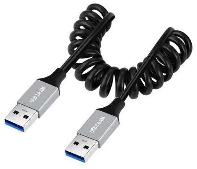 Main image of USB 3.0 Coiled Cable,USB 3.0 Male to Male High Speed Data Transfer Charging Cable 3.28FT for Phone/Laptop/USB Flash Drive