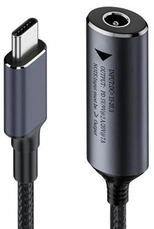 Main image of Cable DC Jack 5.5X2.5mm Input to USB-C Type-C Power 140W Charge Cable for Laptop Phone PD9V 5V 20V