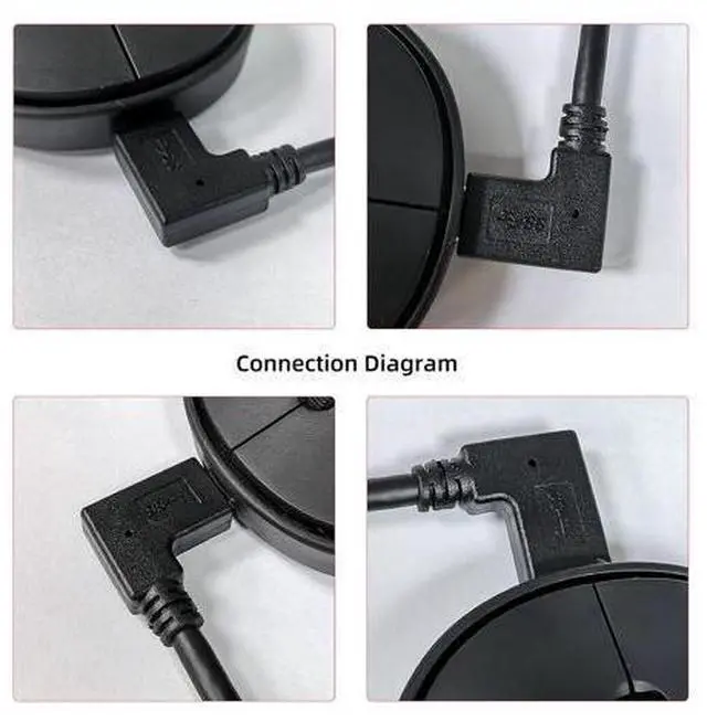 Alt view image 3 of 7 - USB 3.0 to USB C 90 Degree Right Angled Data Extension Cable for Tablet Mobile Phone Hard Disk Drive 30cm