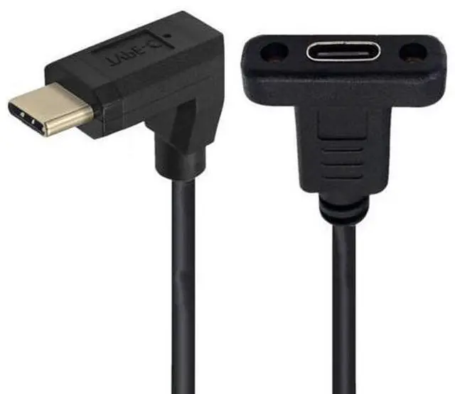 Main image of 90 Degree Up & Down Angled USB-C USB 3.1 Type C Male to Female Extension Data Cable 30cm