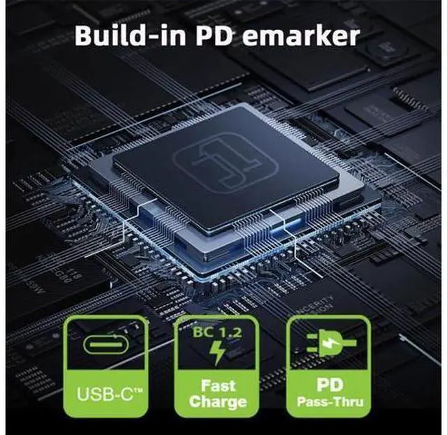 Alt view image 7 of 7 - Adapter 3pcs/lot Type-C Smart LED Display USB-C Female to USB Type-A 8P Adapter Data Current Voltage Fast Charging Monitoring Display Tester Detector