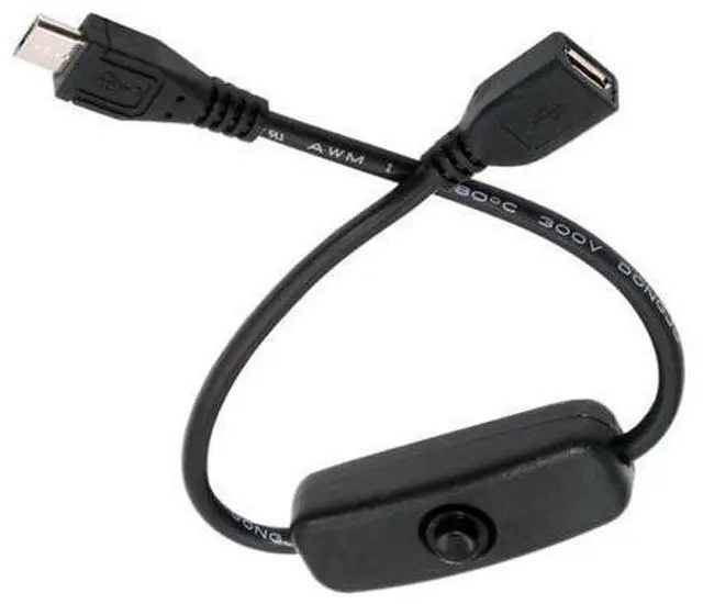 Main image of Micro USB Power Switch Extension Cable Micro USB Male to Female with On/Off Power Switch Button DC 5V Power Extension Cable