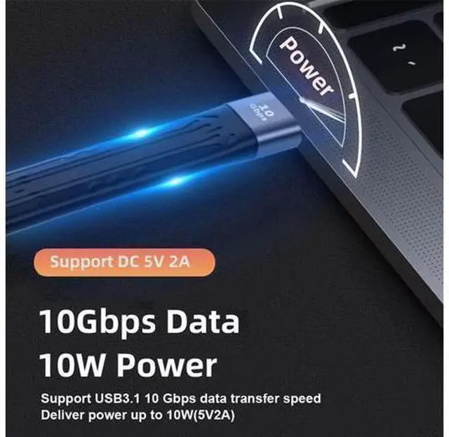 Alt view image 2 of 6 - 10Gbps USB 3.1 Type A Male to USB3.0 Type A Male Extension Flat Slim FPC Data Cable 13cm for Laptop & Desktop