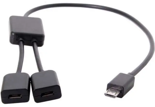 Main image of Micro USB OTG Cable,Micro USB 1 Male to 2 Female Dual Ports Hub Cable for Laptop PC & Mouse & Flash Disk