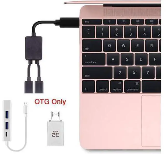 Alt view image 3 of 6 - Micro USB OTG Cable,Micro USB 1 Male to 2 Female Dual Ports Hub Cable for Laptop PC & Mouse & Flash Disk