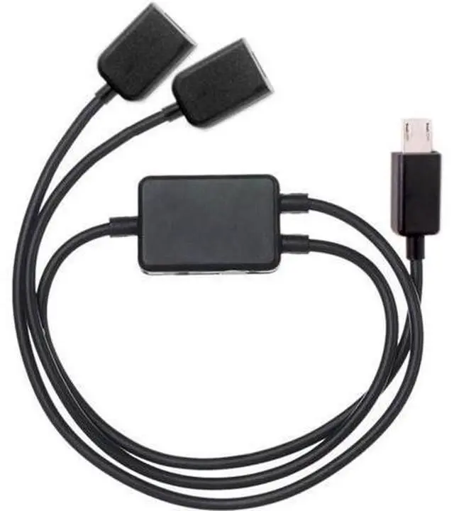 Alt view image 5 of 6 - Micro USB OTG Cable,Micro USB 1 Male to 2 Female Dual Ports Hub Cable for Laptop PC & Mouse & Flash Disk