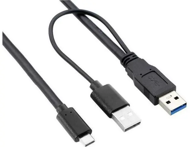 Main image of Type-C USB-C to USB 3.0 Male & USB 2.0 Dual Data Y Cable for Laptop & Hard Disk 60cm