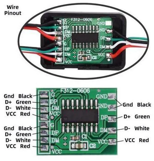 Alt view image 3 of 7 - 2 Pack USB 2.0 HUB 1 to 2 Splitter DIY Solder Cable Adapter for Strain Relief OD 3.0mm Cable