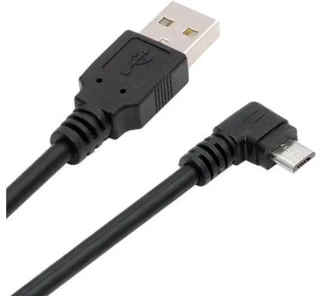 Main image of Left Angled 90 Degree Micro USB 5Pin to USB 2.0 Type-A Data Charge Cable for Phone Tablet Camera 20cm