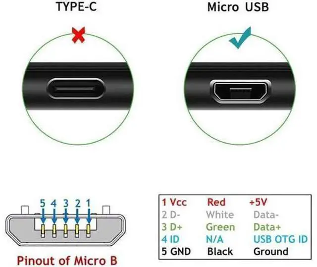 Alt view image 3 of 7 - Left Angled 90 Degree Micro USB 5Pin to USB 2.0 Type-A Data Charge Cable for Phone Tablet Camera 100cm
