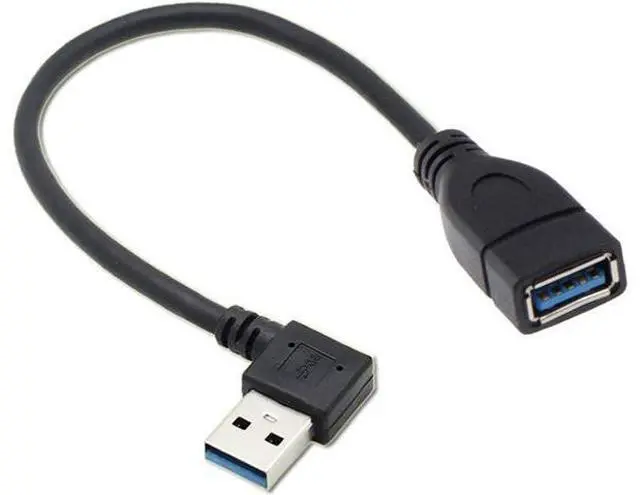 Alt view image 3 of 6 - USB 3.0 Extension Cable,USB 3.0 Type A Male Right Angle 90 Degree to Female Extension Data Cable