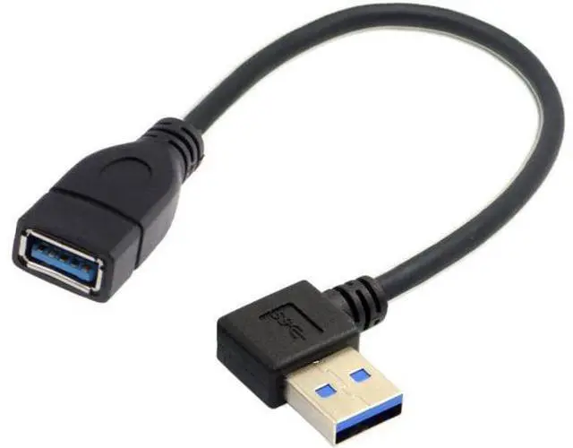 Main image of USB 3.0 Extension Cable,USB 3.0 Type A Male Right Angle 90 Degree to Female Extension Data Cable