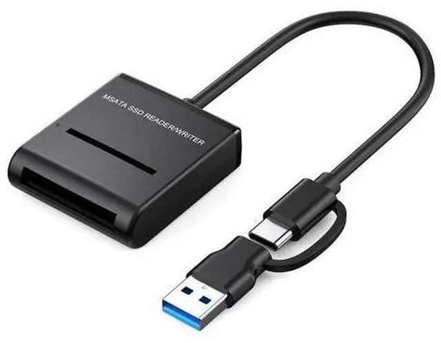 Main image of Adapter USB 3.0 USB-C Type-C Type-A Dual Connector to MSATA SSD Docking External Cable Enclosure 5Gbps
