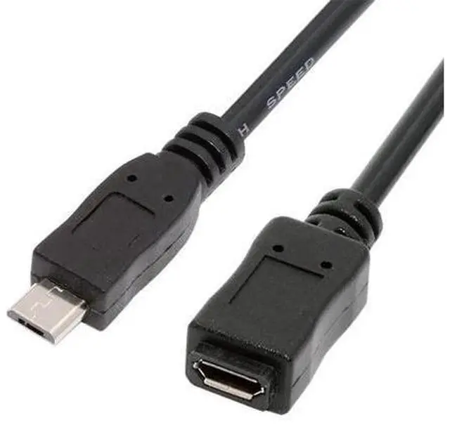 Main image of USB 2.0 Micro USB 5Pin Male to Female Extension Cable - Hi Speed Data & Power (20cm)