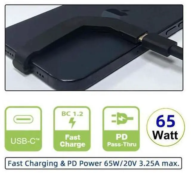 Alt view image 5 of 7 - Angled Type-C Male to USB-C Female Extension Ultra Slim Data Cable Connector Protector 65W Fast Charge for Tablet Phone