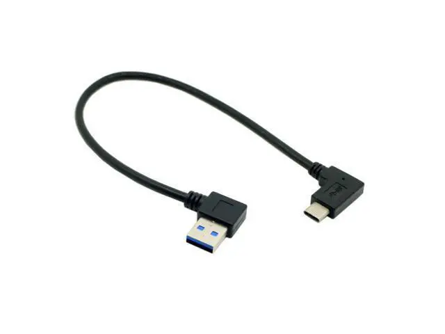 Alt view image 6 of 7 - USB 3.0 to USB C 90 Degree Left Angled Data Extension Cable for Tablet Mobile Phone Hard Disk Drive 30cm