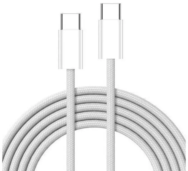 Main image of USB-C Type C Male to Male PD 27W 65W Power 480Mbps Data Cable White Sleeve for Phone & Tablet & Laptop 20cm