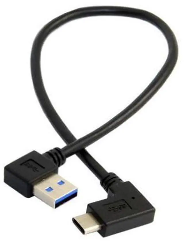 Main image of USB 3.0 to USB C 90 Degree Right Angled Data Extension Cable for Tablet Mobile Phone Hard Disk Drive 30cm